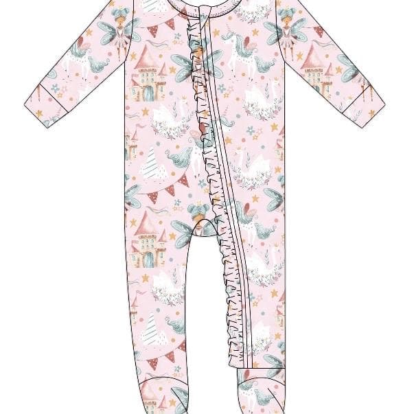 LOCKLYN - Ruffled Bamboo Footie