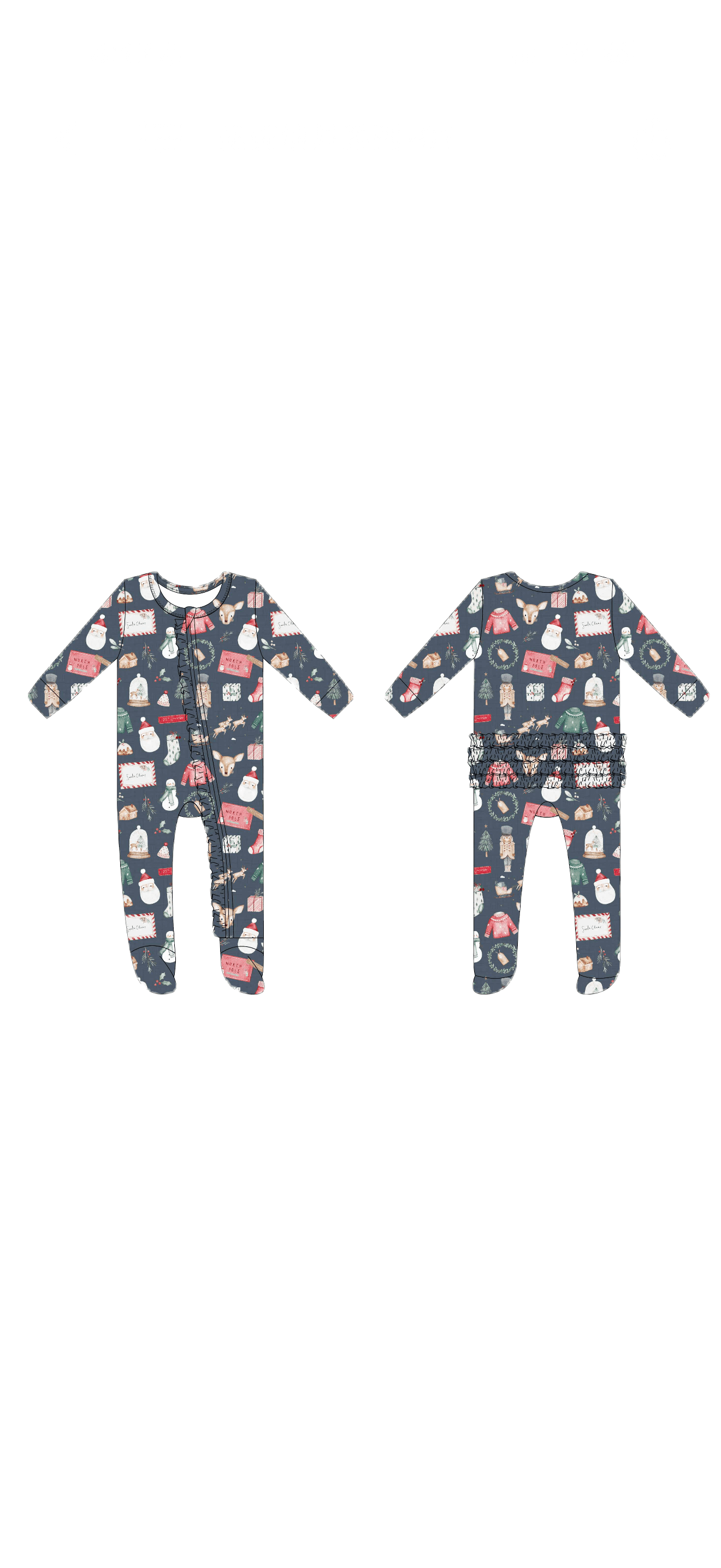NORTH POLE Ruffled Footie